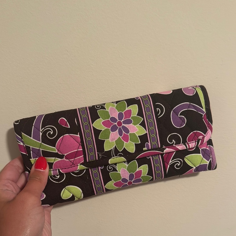Vera Bradley Pink and Brown Floral Wallet